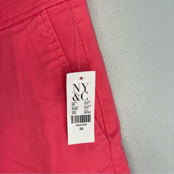 NWT NY&C Womens Pink Bermuda Shorts Plus Sz 20 Casual Everyday Normcore Basic - Picture 4 of 13